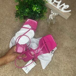 Zara pink sandals